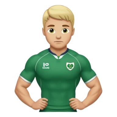 irish rugby player with short blond hair sticker