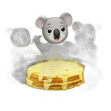 Raclette party with koala happy sticker
