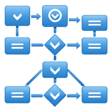 A simple modern flowchart sticker