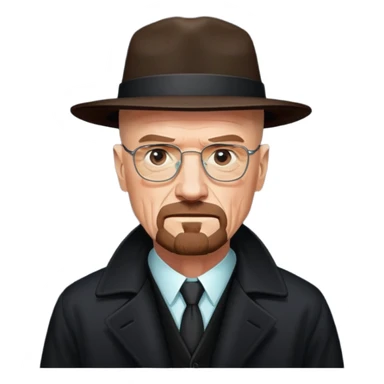 Walter white in coat  sticker