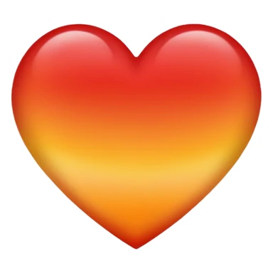 Ombré red orange yellow heart sticker