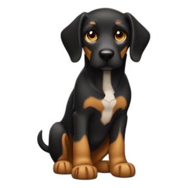 Canne corso italiano perro negro con ojos color miel sticker