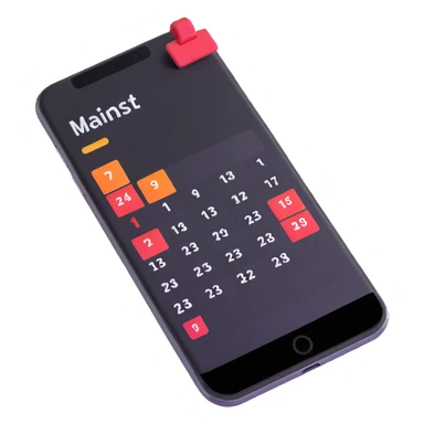 organization app on smartphone with calendar and to-do list sticker