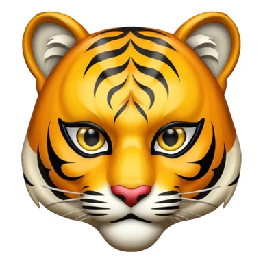 tiger with masquerade mask sticker