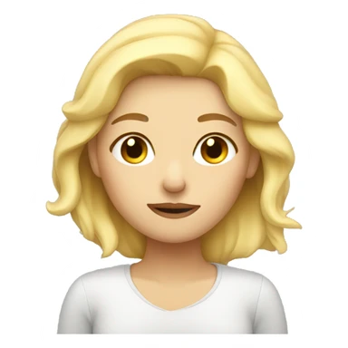 blonde sleepy girl  sticker