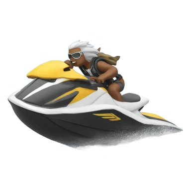 eagle jet skiing and doing a flip sticker