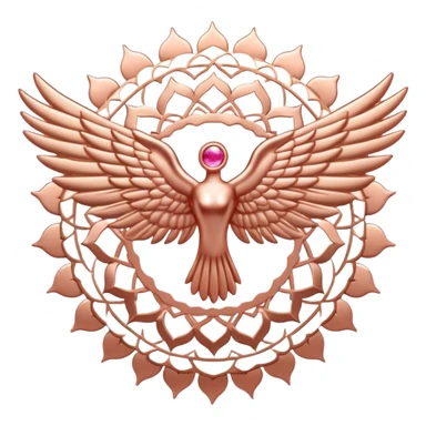 Rose gold wing of the chakra spirituality sticker