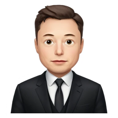 elon musk in suit sticker