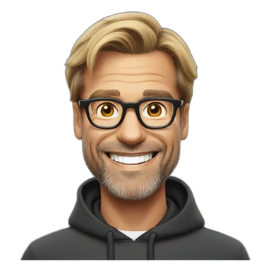 jurgen Klopp cute smile sticker