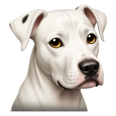 Dog mix of pitbull and lab white with black markings  sticker