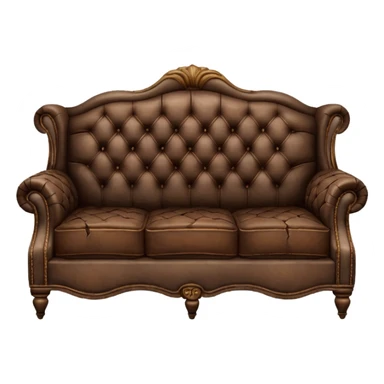 dark brown lether sofa sticker