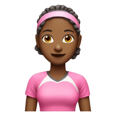 girl tennis player wearing pink sticker