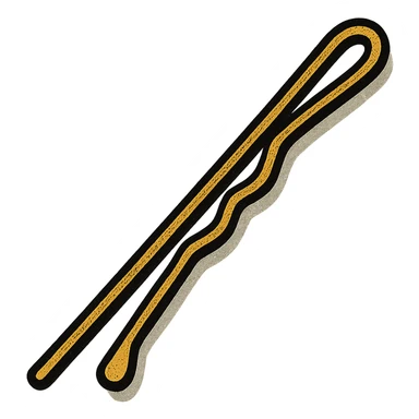 a hairpin, old school comic book style sticker