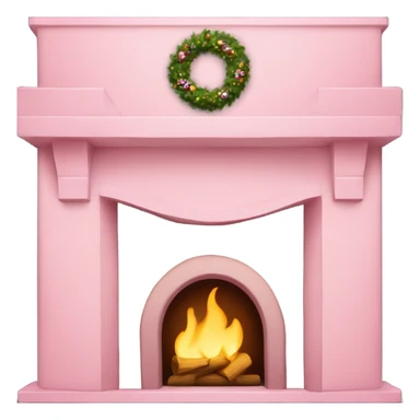 baby pink Christmas fire place sticker