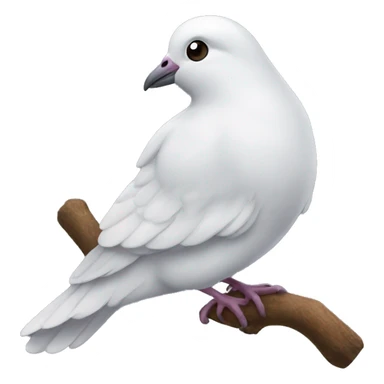 The exact apple dove emoji but looking the opposite way  sticker