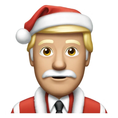 Donald Trump in Santa Clause suit sticker