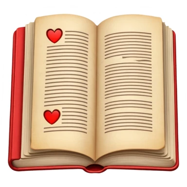 open book with completely red pages sticker