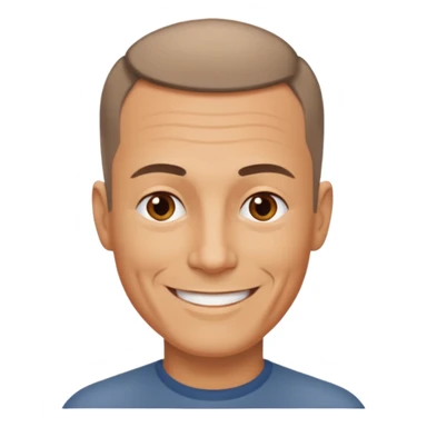 hombre, 50 años pelo poco rapado delgado sticker