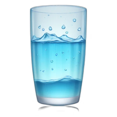 glass with overflowing water sticker