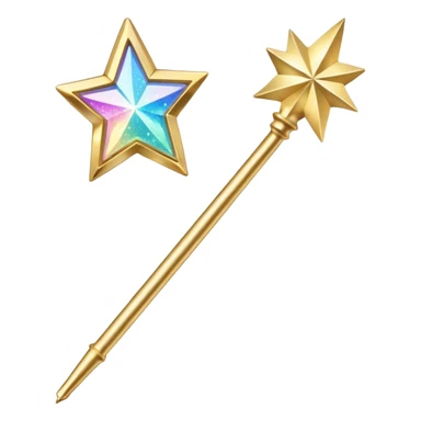 glitter magic wand sticker
