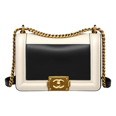 chanel le boy plain white bag gold hardware sticker