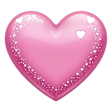 Pink heart with white sparkles sticker
