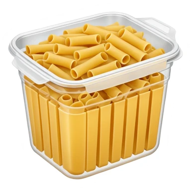 pasta in plastic container sticker