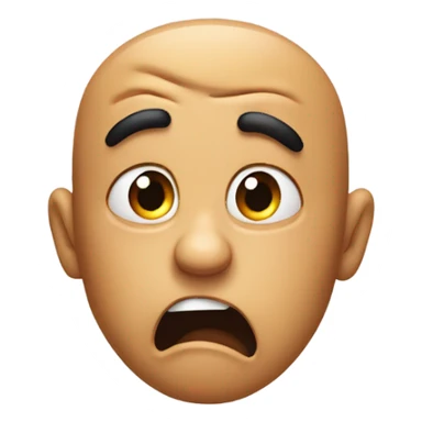 an emoji with a face of disgust and astonishment sticker