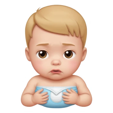 Pouting face wear disposable diaper sticker