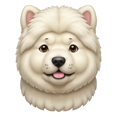 chow chow cute white dog Japanese  sticker