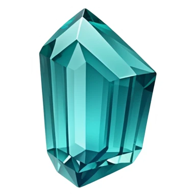 Faceted indicolite tourmaline with teal-blue hue and brilliant cut sticker