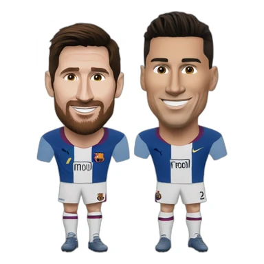 Lionel messi et cristiano Ronaldo sticker