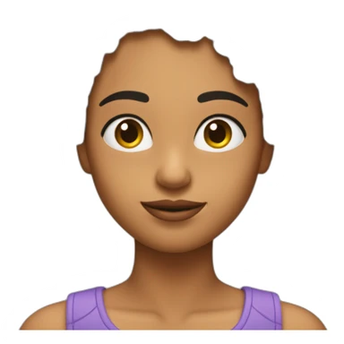 Chica trigueña de pelo largo negro con un dedo haciendo una señal como tú piensas sticker