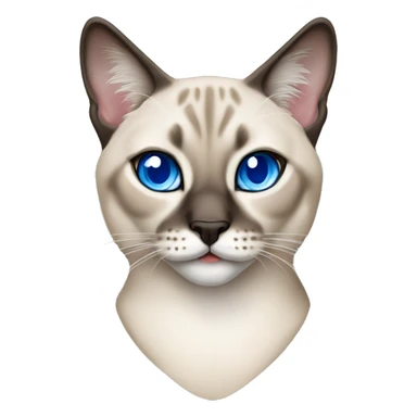 Lynx Siamese point cat with blue eyes sticker