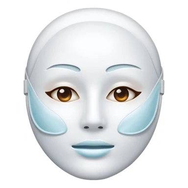 a white skincare beauty mask pack for face, without face, just only product sticker