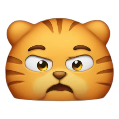 fat garfield eating looking busted sticker