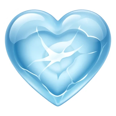 ice heart like ice cube sticker