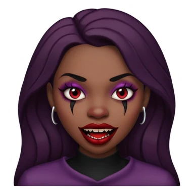 black vampire woman sticker