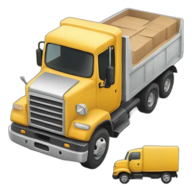 Voiture sur un camion sticker