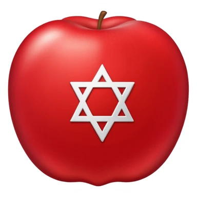 a jewish kippah in apple style sticker