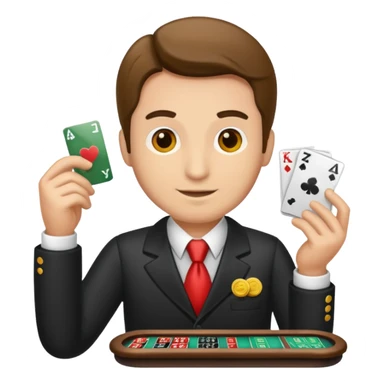 casino cashier man sticker