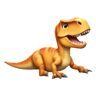 a t rex dinosaur sunbathing sticker