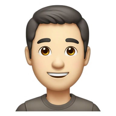 cute-dark-brown-haired-japanese-uncle-with-a-smiling,-thick-round-face,-slightly-droopy-eyes,-thin-eyebrows-and-a-large-head,-holding-a-colored-brush-and-a-graphite-pencil sticker