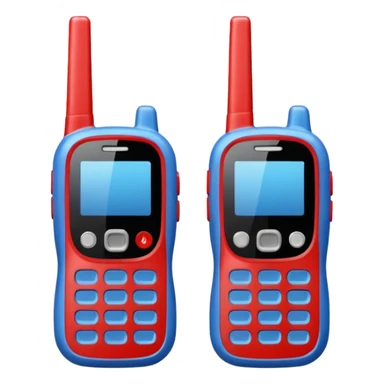 Walkie talkie pair (red & blue) sticker