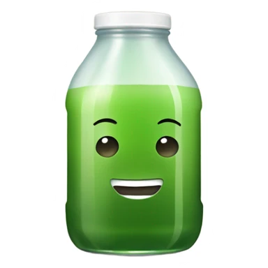 Bottled green juice sticker