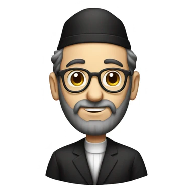 An emoji of a Jewish rabbi  sticker