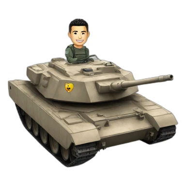 ronaldo sur un tank sticker