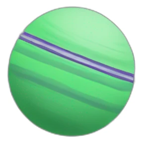 green planet with purple saturn rings and grey moon sticker