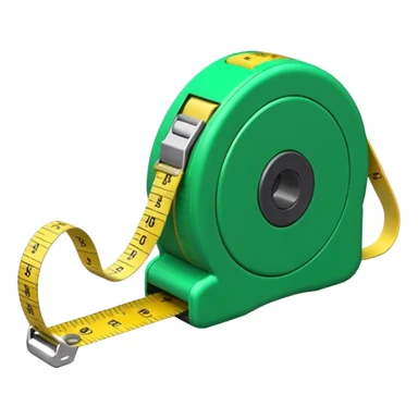 green measure tape sticker