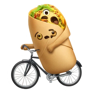 Burrito riding bike sticker
